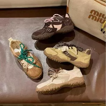 Женские кроссовки Grape Mom s 2024 из Германии с толстой подошвой, увеличивающие рост, для походов и занятий спортом 37 жёлтый