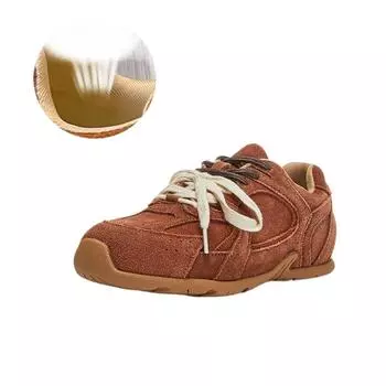 Женские кроссовки Gump из натуральной кожи, весна 2024 г., новые ретро-кроссовки на шнуровке, женские повседневные нескользящие женские туфли 35