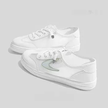 Женские кроссовки из дышащей сетки, легкие летние повседневные спортивные туфли, коллекция 2025 года 35 зелёный