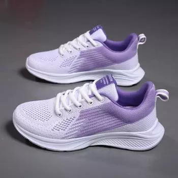 Женские кроссовки из дышащей сетки — легкие, нескользящие, с мягкой подошвой, плоским каблуком, идеально подходят для повседневной носки весной и осенью. Hollow Single Mesh, Size 41 чёрный