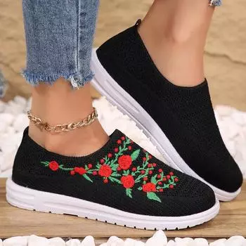 Женские кроссовки из дышащей сетки, модные мокасины для активного отдыха, удобные повседневные кроссовки на весну и осень, дизайнерская обувь для женщин 36 чёрный