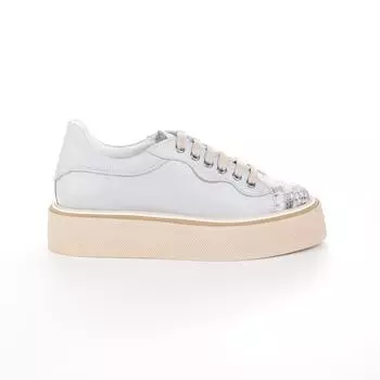 Женские кроссовки из натуральной кожи на шнуровке и толстой подошве Летний сезон 2022