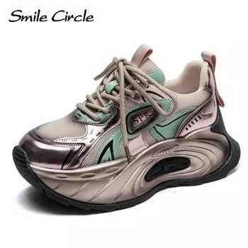 Женские кроссовки из натуральной кожи, туфли на плоской подошве с круглым носком, модная удобная повседневная обувь 36 фиолетовый