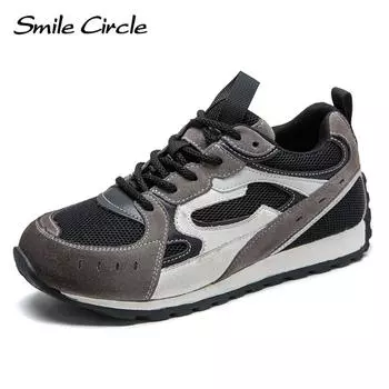 Женские кроссовки из натуральной кожи, туфли на плоской подошве с круглым носком, модная удобная повседневная обувь 35 чёрный