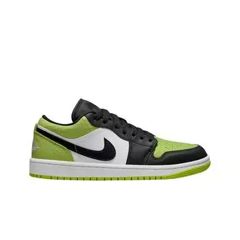Женские кроссовки Jordan 1 Low Vivid Green and Black DX4446-301