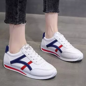 Женские кроссовки Классические повседневные кроссовки для ходьбы Женские туфли на шнуровке на плоской подошве Спорт на открытом воздухе Легкие кроссовки для бега Модные лоферы 35
