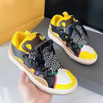 Женские кроссовки Кожаная модная повседневная обувь на платформе Женская обувь Женские туфли на плоской подошве 44 белый