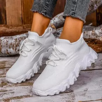 Женские кроссовки, легкие повседневные туфли, на шнуровке, низкие однотонные кроссовки, женские, с круглым носком, летние спортивные туфли на платформе для женщин 36 чёрный