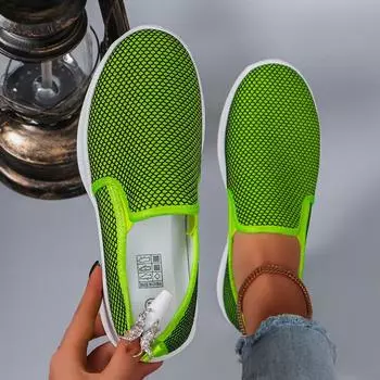 Женские кроссовки, летние, новые, повседневные, модные, лоферы, дышащие, сетчатые, кроссовки для ходьбы, женская обувь, удобная обувь для женщин 36 синий