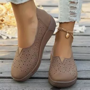 Женские кроссовки Летние сетчатые дышащие кроссовки Женские ажурные винтажные туфли для женщин Слипоны повседневные женские кроссовки 43 чёрный