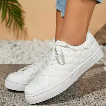 Женские кроссовки, летняя обувь, новые женские кроссовки из вулканизированной кожи белого цвета для бега и ходьбы, женская обувь, удобные легкие кроссовки 36