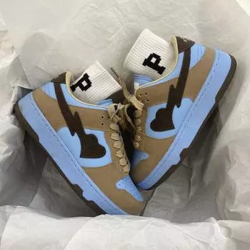 Женские кроссовки Love, дышащая студенческая повседневная спортивная обувь, женская обувь для пар, мужские уличные кроссовки 35 коричневый/синий