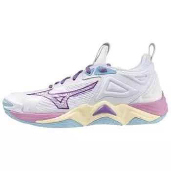 Женские кроссовки Mizuno Wave Momentum 3 Белые Фиолетовые Синие V1GC231237 42
