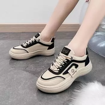 Женские кроссовки мода весна осень повседневная женская спортивная обувь дизайн кроссовки на платформе комфорт вулканизированная платформа обувь 35 хаки