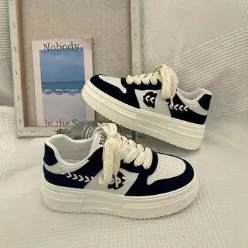 Женские кроссовки, модная тенденция, новый узор, вулканизированная обувь на платформе со шнуровкой, дизайнерская повседневная обувь, Zapatos Mujer 35