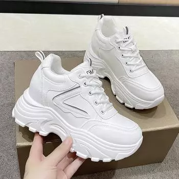 Женские кроссовки Модная женская повседневная обувь Универсальная обувь на платформе Прочные уличные кроссовки Обувь на шнуровке Zapatillas De Deporte 35