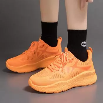 Женские кроссовки, модные, на платформе, со шнуровкой, повседневные, плетеные, спортивные туфли, удобные, для бега, женские, вулканизированные, женская обувь 37 зелёный