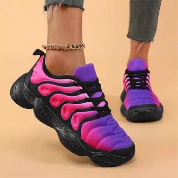 Женские кроссовки, модные туфли на платформе радужного цвета, повседневная обувь для ходьбы, удобная женская обувь для отдыха на природе 36 синий