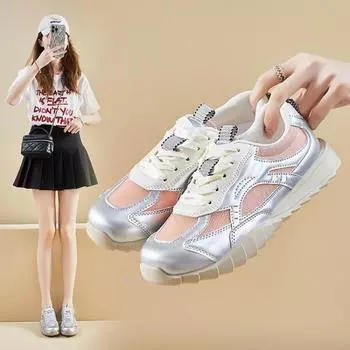 Женские кроссовки, модные вулканизированные туфли, высококачественные туфли на плоской подошве, новинка 2024 года, женские туфли на платформе для ходьбы Zapatillas de Mujer 35 белый