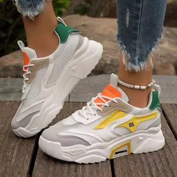 Женские кроссовки модные высокие уличные туфли на платформе женские универсальные удобные кроссовки спортивные женские кроссовки Zapatos De Mujer 35 чёрный