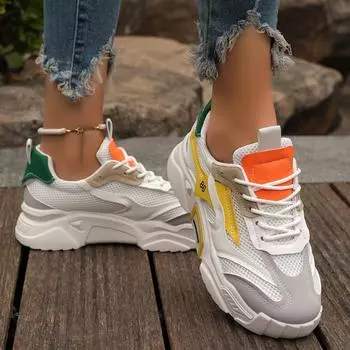 Женские кроссовки модные высокие уличные туфли на платформе женские универсальные удобные кроссовки спортивные женские кроссовки Zapatos De Mujer 35 чёрный