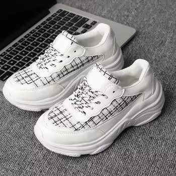 Женские кроссовки Модные женские спортивные кроссовки на платформе Женские вулканизированные туфли Кроссовки дышащие повседневные женские кроссовки 36