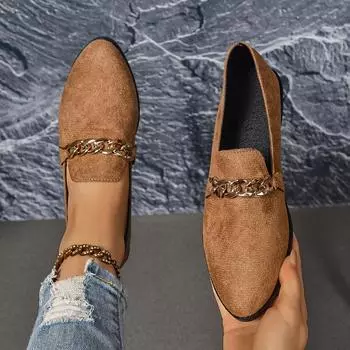 Женские кроссовки Мягкие элегантные лоферы на плоской подошве с круглым носком Повседневные кроссовки Женские Весна Осень Новые туфли без застежек Женские Zapatos De Mujer 36
