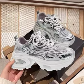 женские кроссовки на платформе 2024 года, новые женские модные повседневные туфли на шнуровке, удобные женские туфли из вулканизированной кожи, женские теннисные туфли 35 белый