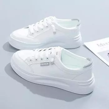 Женские кроссовки на платформе 2025 Весна Лето Повседневная Легкая Дышащая Низкая Модная Обувь 35 белый