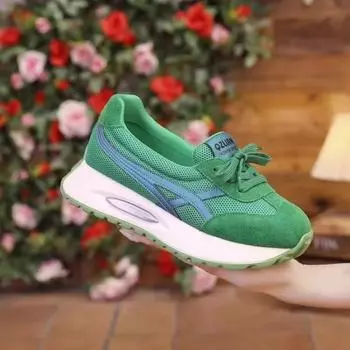 Женские кроссовки на платформе с низким верхом из сетки, женские мокасины, увеличивающие рост, женская нескользящая обувь для ходьбы, кроссовки для активного отдыха 35 бежевый