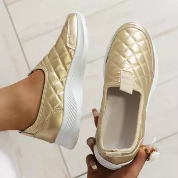 Женские кроссовки на плоской подошве 2024 года, новые весенние дышащие однотонные женские кроссовки, нескользящие, новые модные повседневные туфли Zapatillas De Mujer 36 чёрный