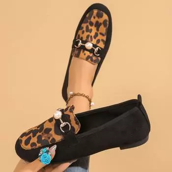 Женские кроссовки на плоской подошве, элегантные повседневные с леопардовым принтом, износостойкие дизайнерские туфли, модные кроссовки для ходьбы, женские кроссовки Zapatos De Mujer 36