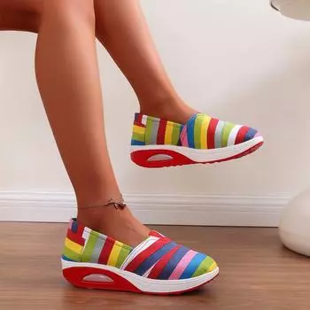 Женские кроссовки на плоской подошве, модные кроссовки на весну и осень, удобные, легкие, повседневные кроссовки, обувь для активного отдыха на мелкой подошве для женщин 36 красный