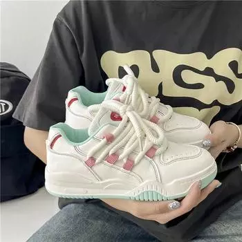 Женские кроссовки на плоской подошве, спортивная легкая повседневная модная обувь, женские кроссовки, белые теннисные туфли, Zapatillas Mujer 35 зелёный