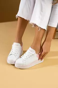 Женские кроссовки на шнуровке с удобной подошвой 001-340-24BPudra