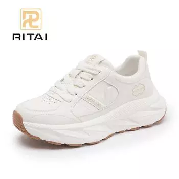 Женские кроссовки на шнуровке, увеличивающие рост, на толстой подошве, дышащие, повседневные, удобные кроссовки 35 белый