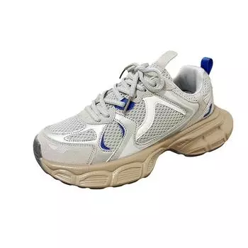 Женские кроссовки на толстой подошве, модные мужские повседневные кроссовки для ходьбы, пара уличных кроссовок с сетчатым дышащим покрытием, студенческая теннисная обувь 35