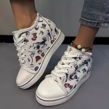 Женские кроссовки на толстой подошве, увеличивающие рост, 2024 г.: Большие размеры, на шнуровке, модная спортивная повседневная обувь 43 зелёный