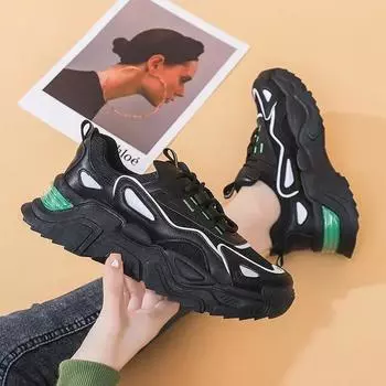 Женские кроссовки на толстой сетчатой подошве, модные вулканизированные туфли на платформе, повседневная спортивная обувь, кроссовки для бега по пересеченной местности 35 бежевый