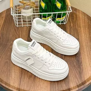 Женские кроссовки на весну, кроссовки для бега, женские повседневные спортивные белые кроссовки, дизайнерские удобные кроссовки на плоской платформе из вулканизированной стали 2024 г. 35 бежевый