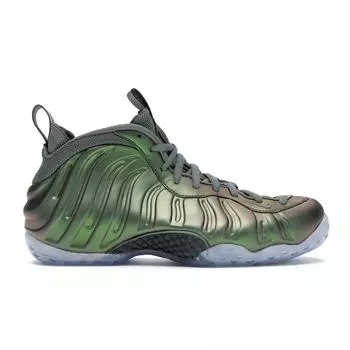 Женские кроссовки Nike Air Foamposite One Shine Green Dark-Stucco Dark-Stucco-Black AA3963-001