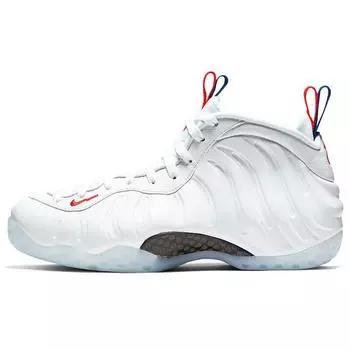 Женские кроссовки Nike Air Foamposite One USA White White-Game-Royal-Habanero-Red AA3963-102 35.5