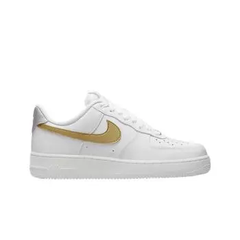 Женские кроссовки Nike Air Force 1 07 White Metallic Gold DD8959-106