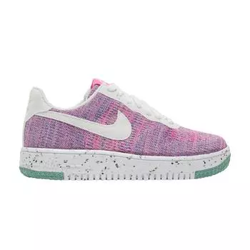 Женские кроссовки Nike Air Force 1 Crater Flyknit Fuchsia Glow Pink Pink-Blast Green-Glow DC7273-500 36