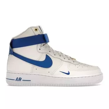 Женские кроссовки Nike Air Force 1 High SE 40th Anniversary — Sail Blue Jay кремово-белый металлик-золото DQ7584-100 35.5
