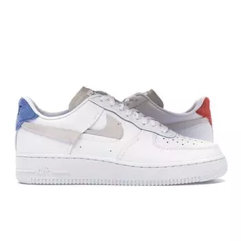 Женские кроссовки Nike Air Force 1 Low Vandalized White Platinum-Tint-Game-Royal-Habanero-Red 898889-103