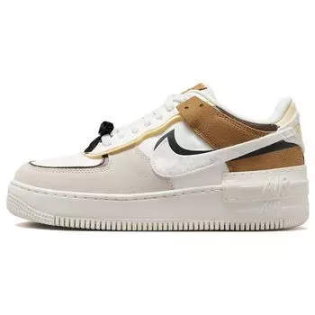 Женские кроссовки Nike Air Force 1 Shadow Bling кремового цвета с парусом Dark-Driftwood FB1857-111 40.5