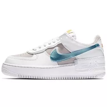 Женские кроссовки Nike Air Force 1 Shadow White Glacier Ice Vast-Grey University-Gold DA4286-100