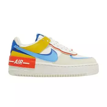 Женские кроссовки Nike Air Force 1 Shadow Sail Multi белые Game-Royal Rush-Orange CI0919-115 36.5