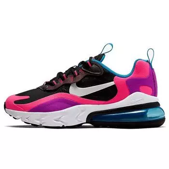 Женские кроссовки Nike Air Max 270 React GS Hyper Pink Black White-Hyper-Pink-Vivid-Purple BQ0101-001